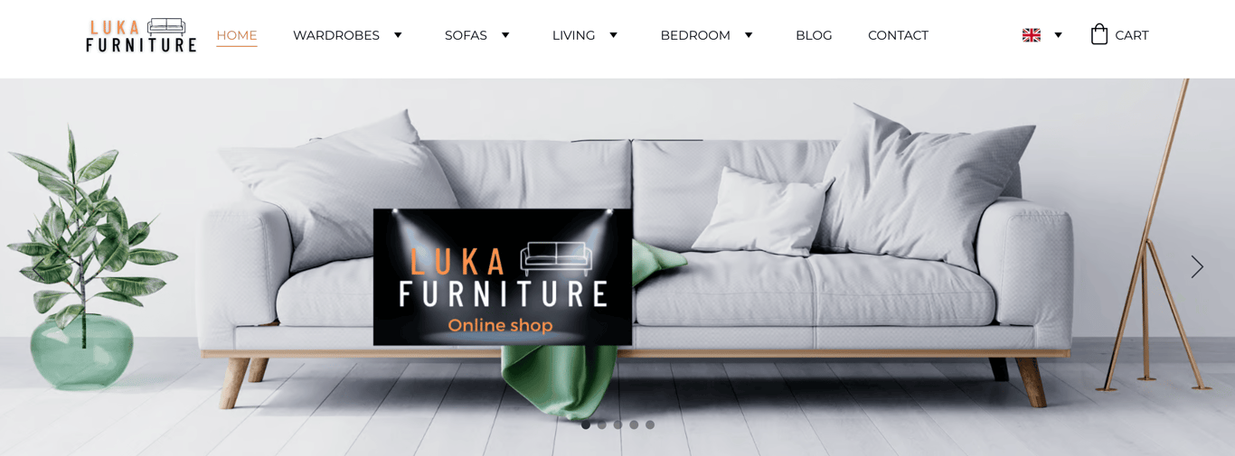 Homepage of Luka Furniture