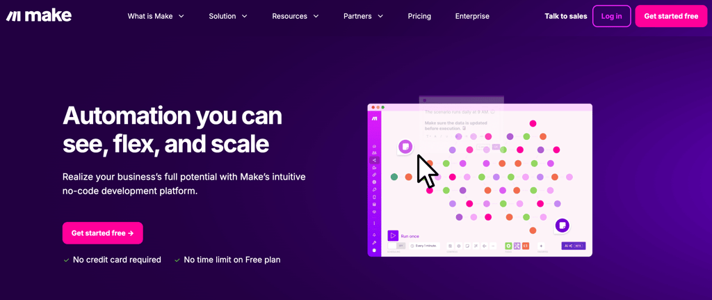 Homepage of Make
