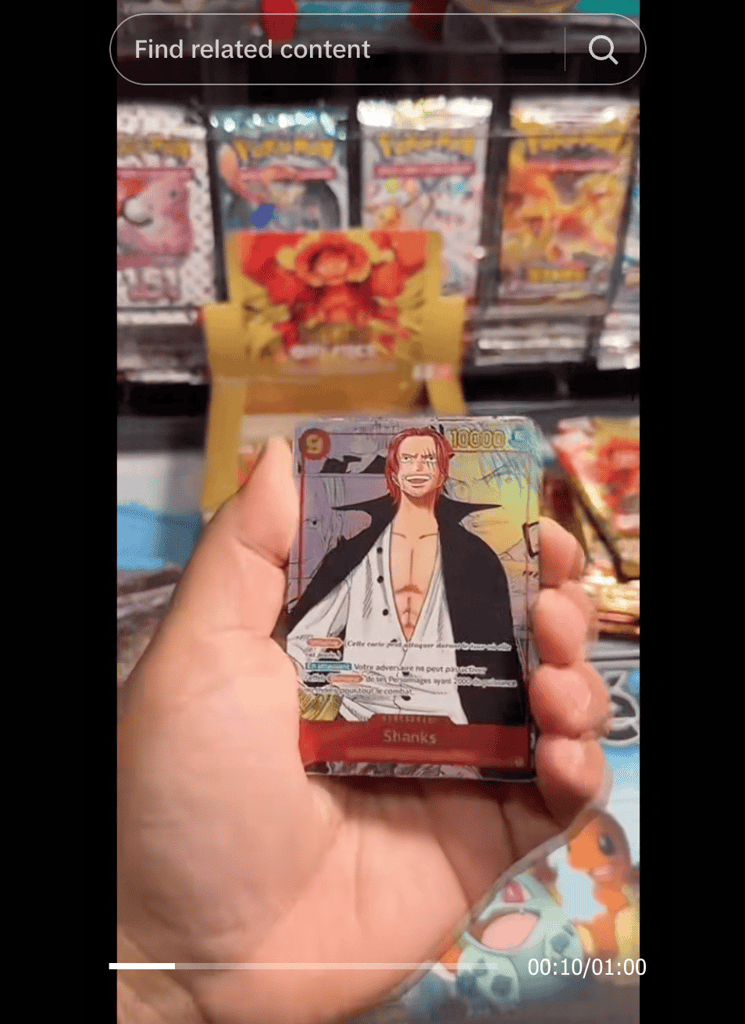 Unboxing video from DG Card Game's TikTok account