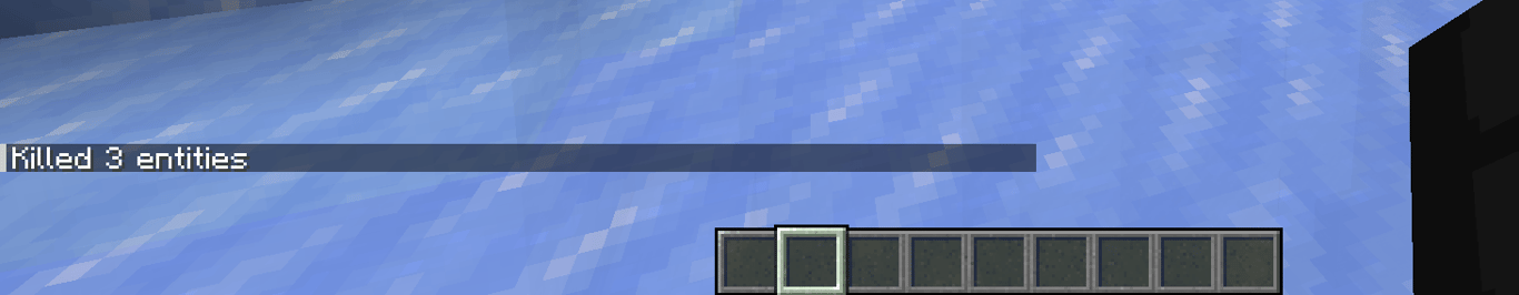 Output of the successful execution of the in-game command.