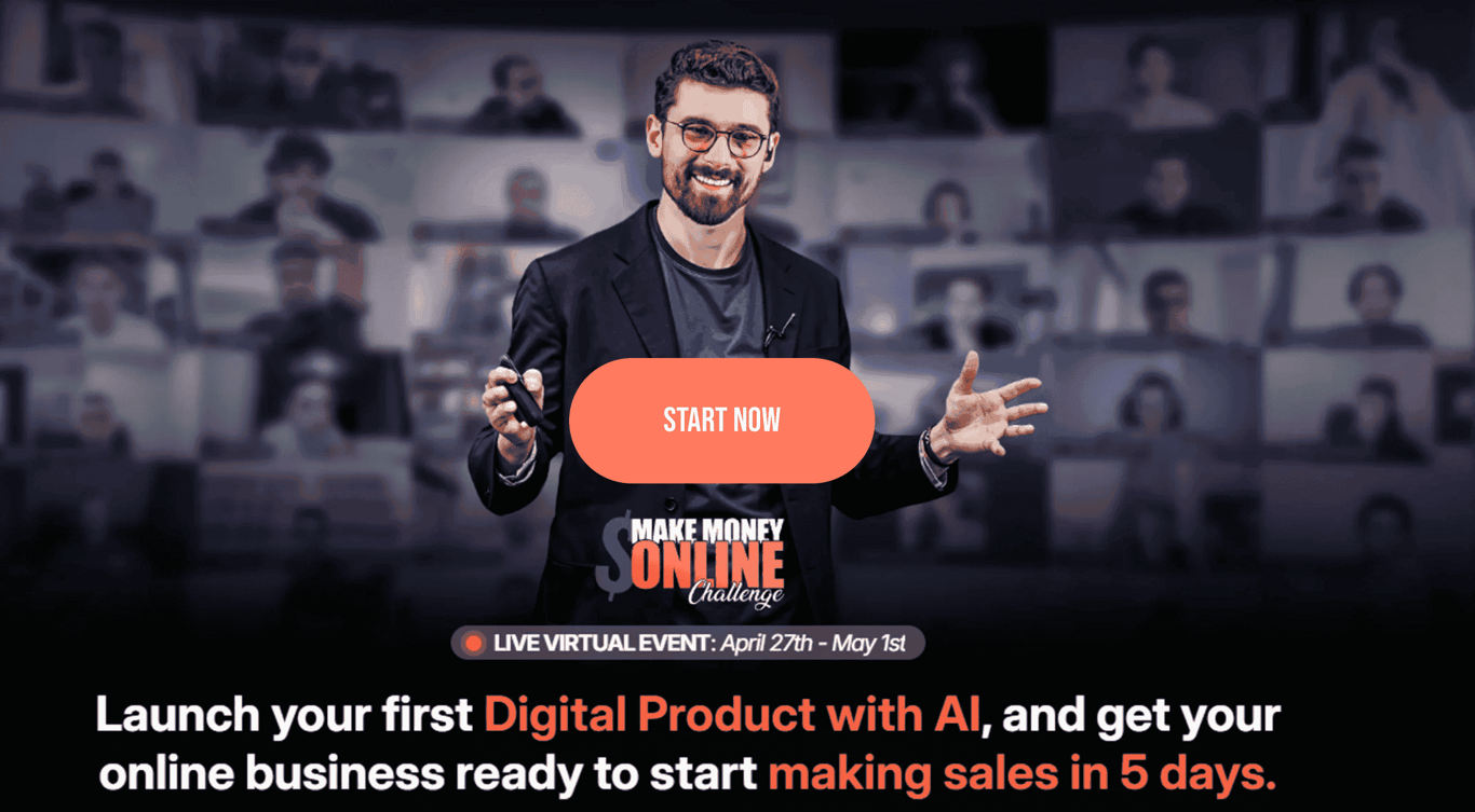 Homepage of Event Monetise