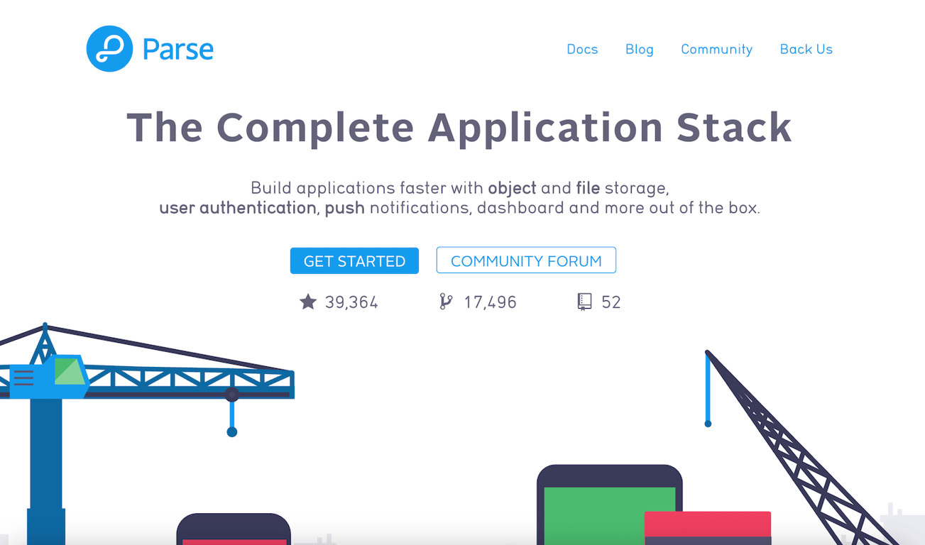 Parse website landing page