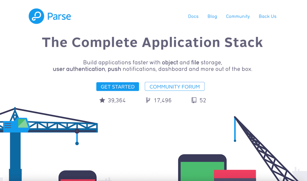 Parse website landing page