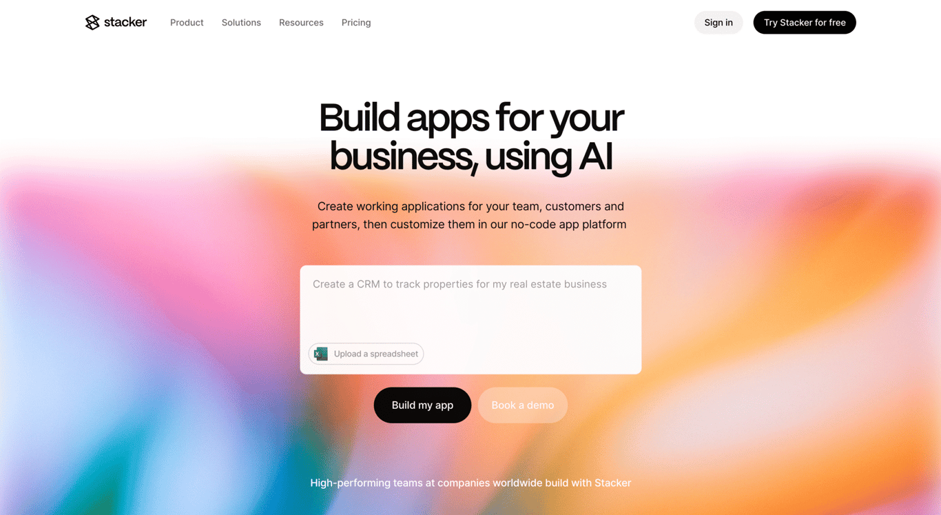Stacker's home page
