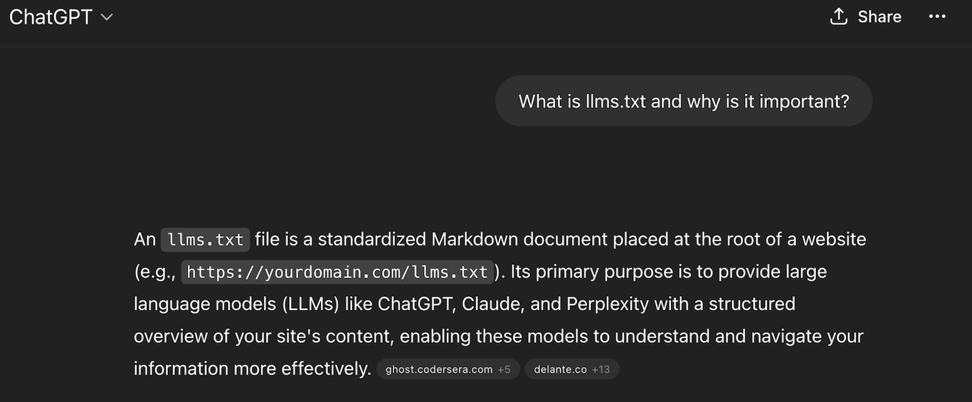 ChatGPT searching for information from websites