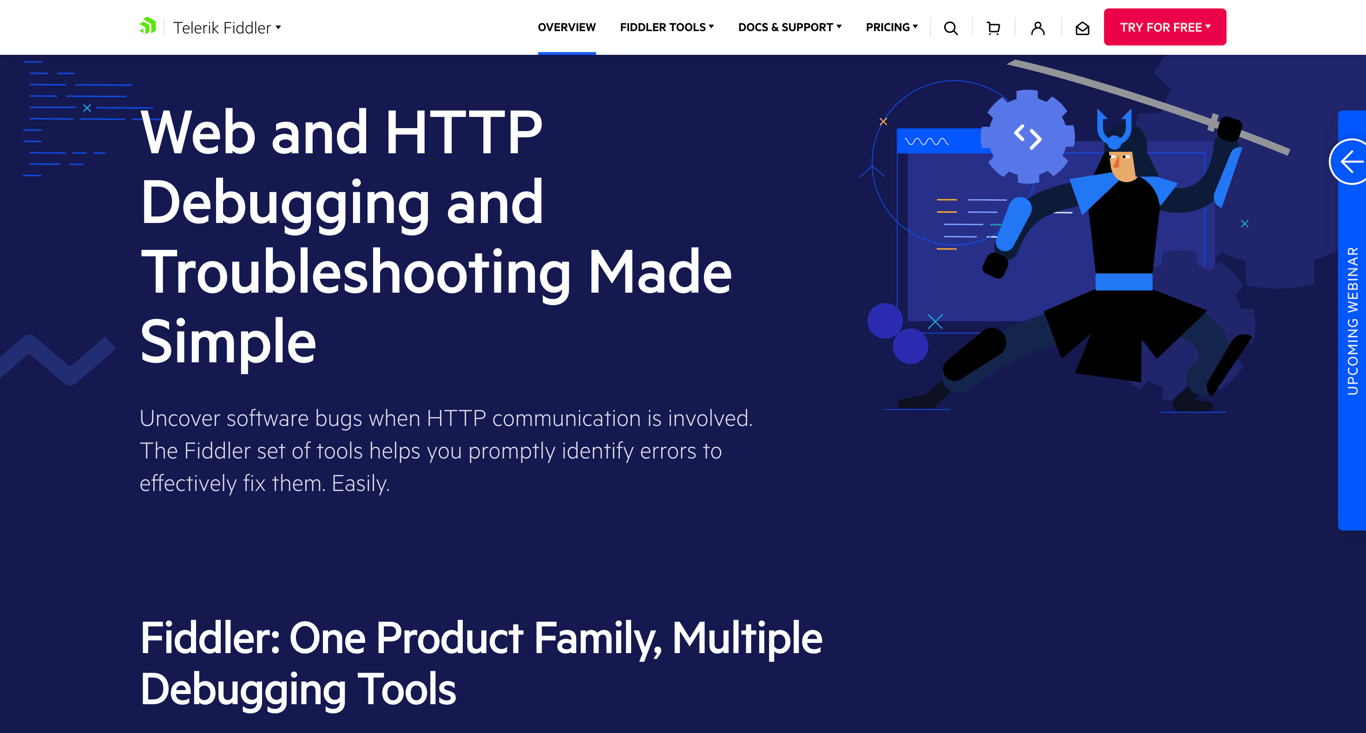 fiddler landing page