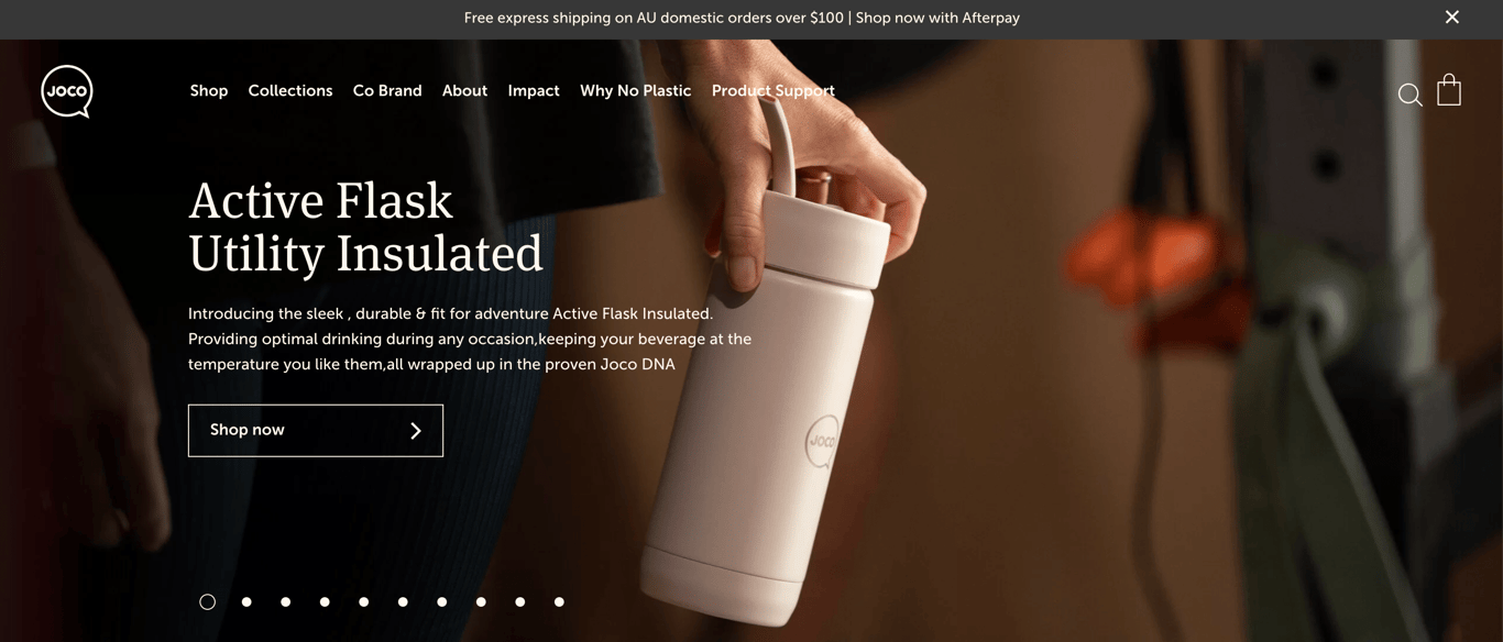 Joco Cups' home page