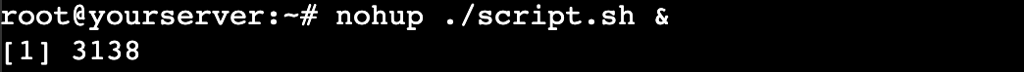 A nohup background process's order and ID number