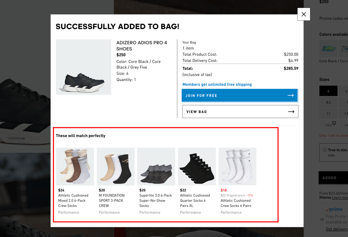 Adidas Shoe Cross-Sell Recommendations