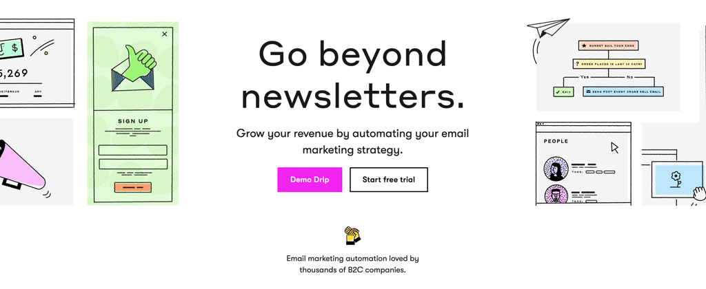 Drip's homepage