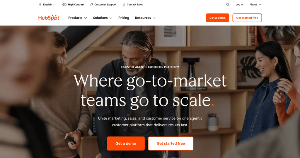 HubSpot homepage