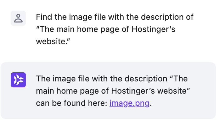 Kodee finds an image on the WordPress media library based on its description