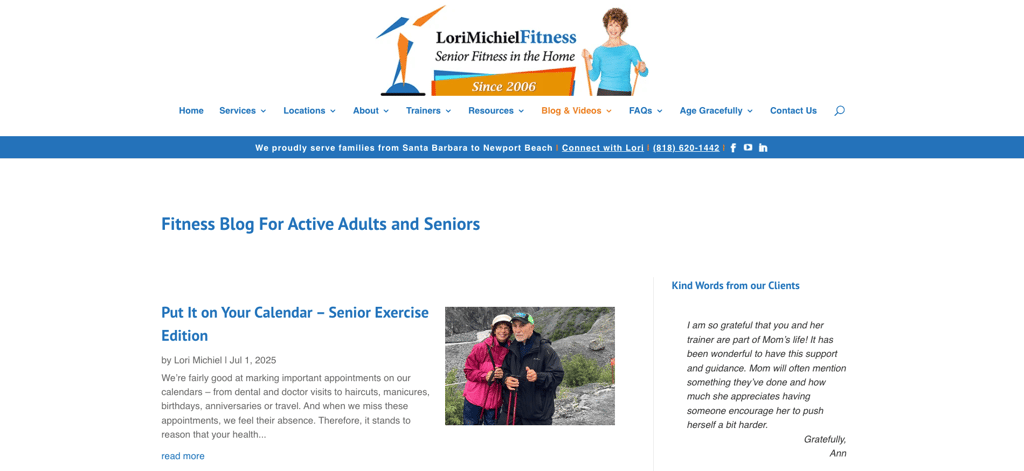 Lori Michiel Fitness-Homepage