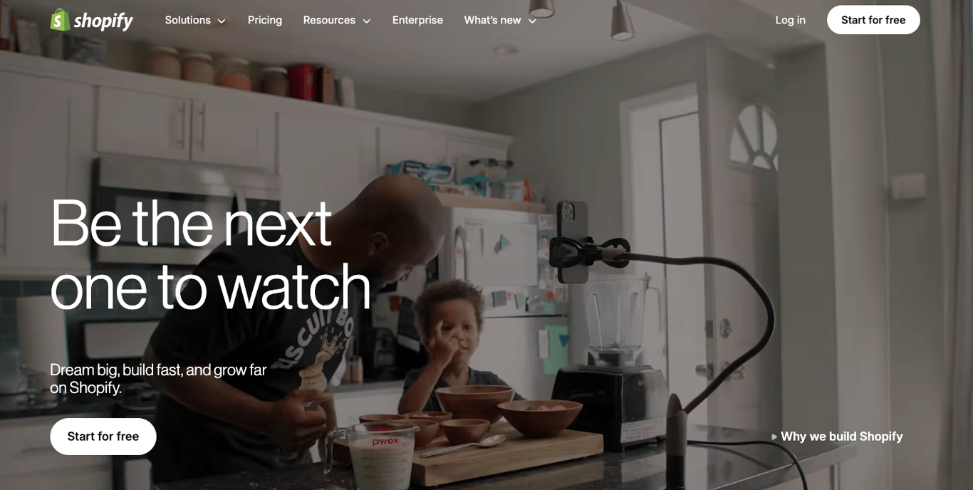 Shopify landing page
