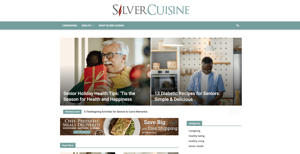 Blog-Bereich &bdquo;Silver Cuisine&ldquo;