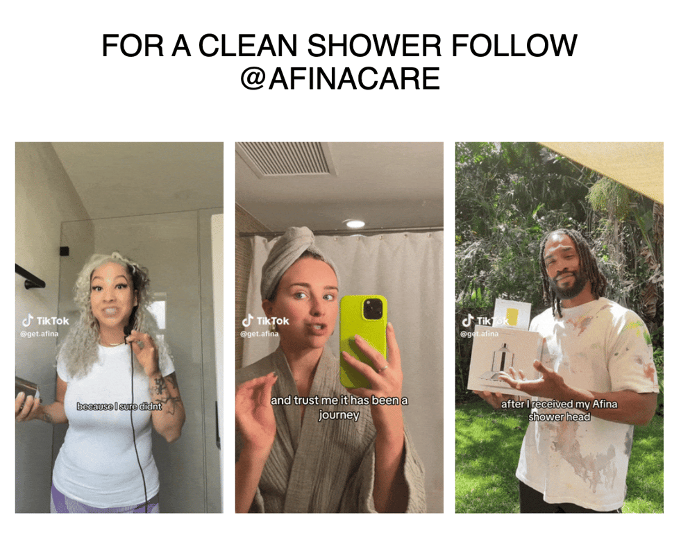 Afina welcome email showing social proof content