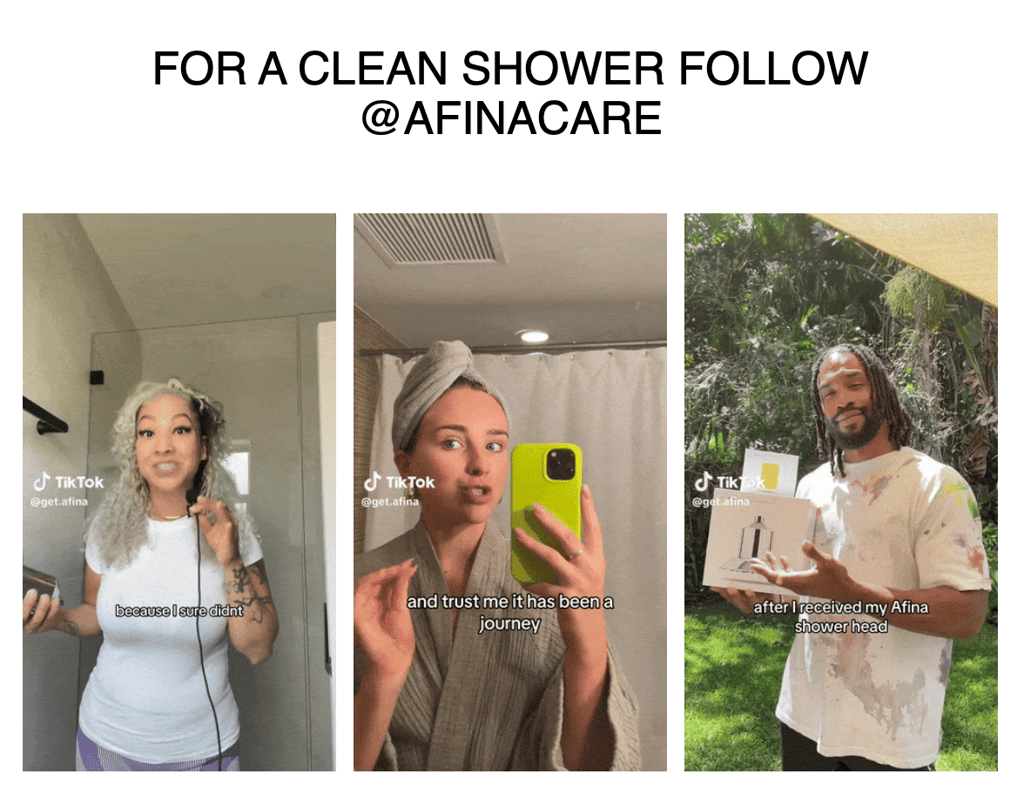 Afina welcome email showing social proof content