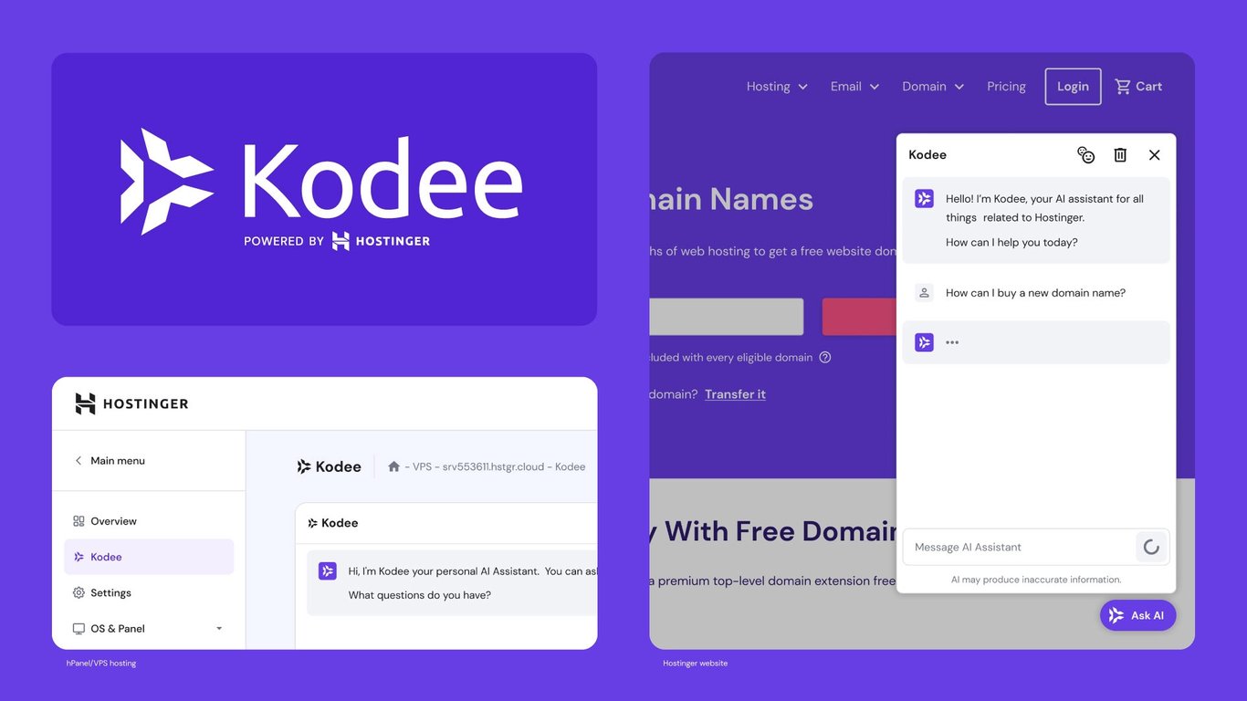 Hostinger Kodee mockup