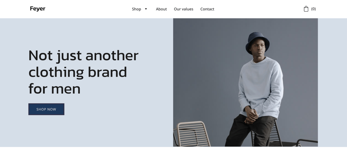 Hostinger Website Builder clothing store template