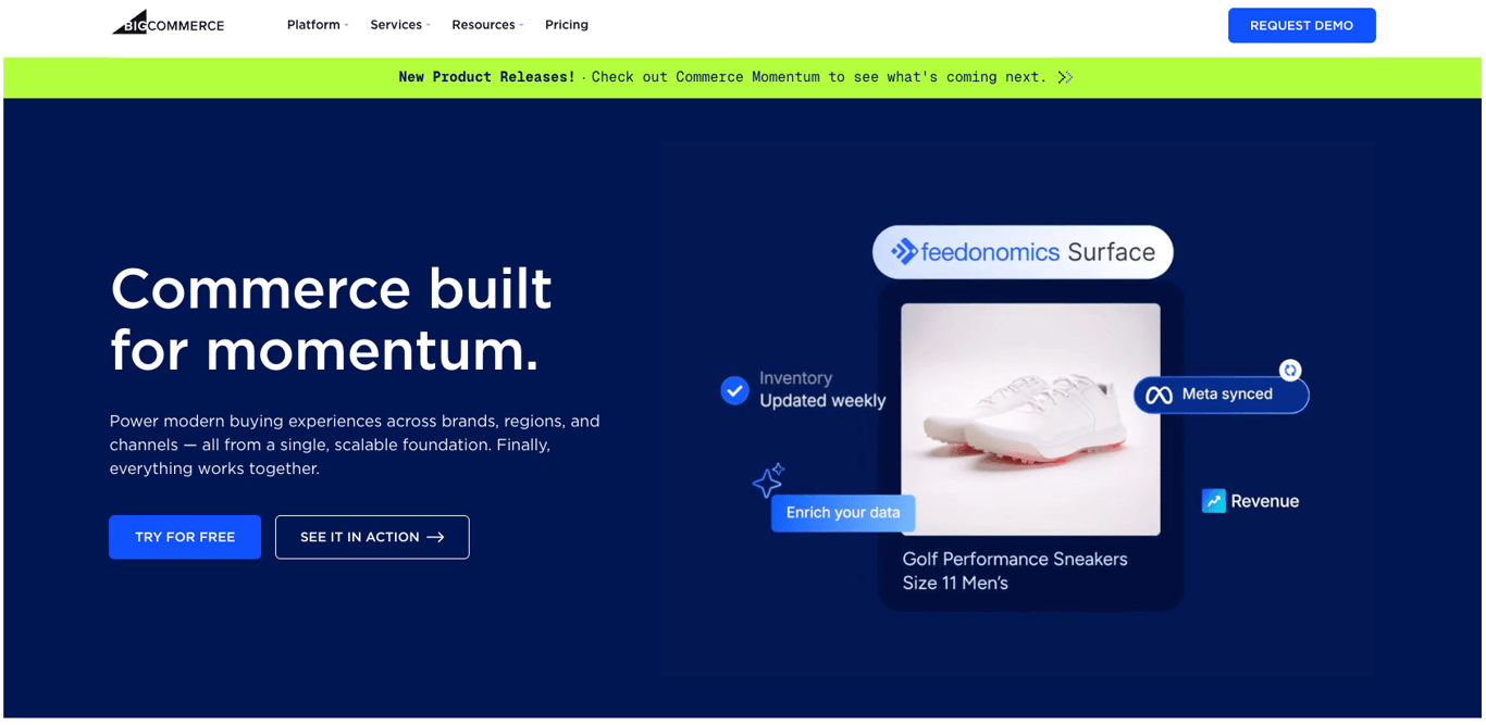 Bigcommerce landing page