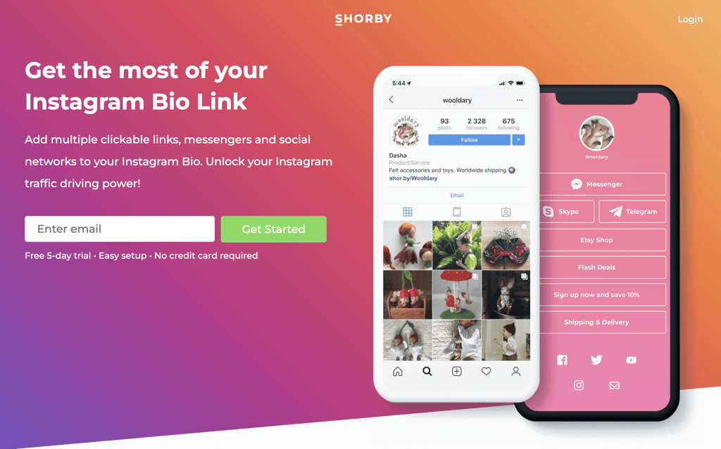 Homepage of Shorby
