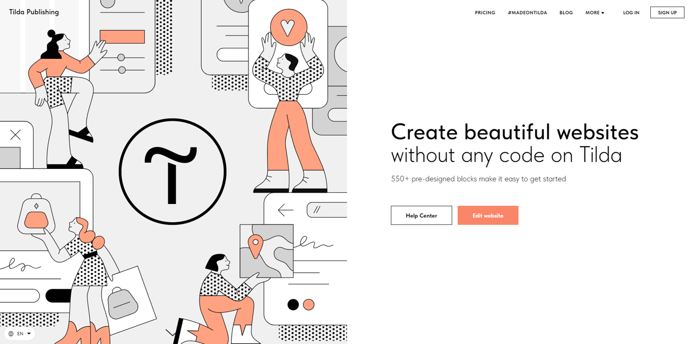 Tilda landing page