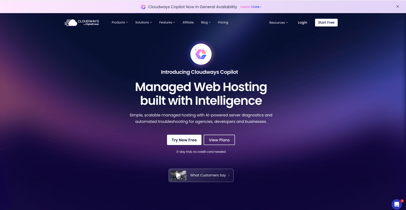 Cloudways website screenshot