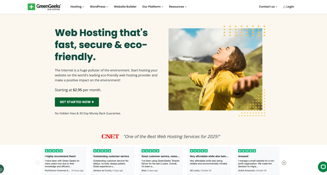GreenGeeks website screenshot