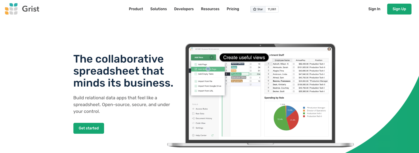 Grist homepage