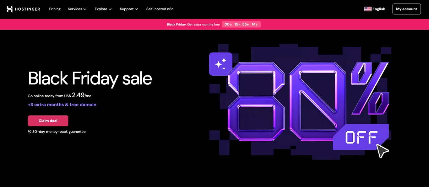 Hostinger website screenshot