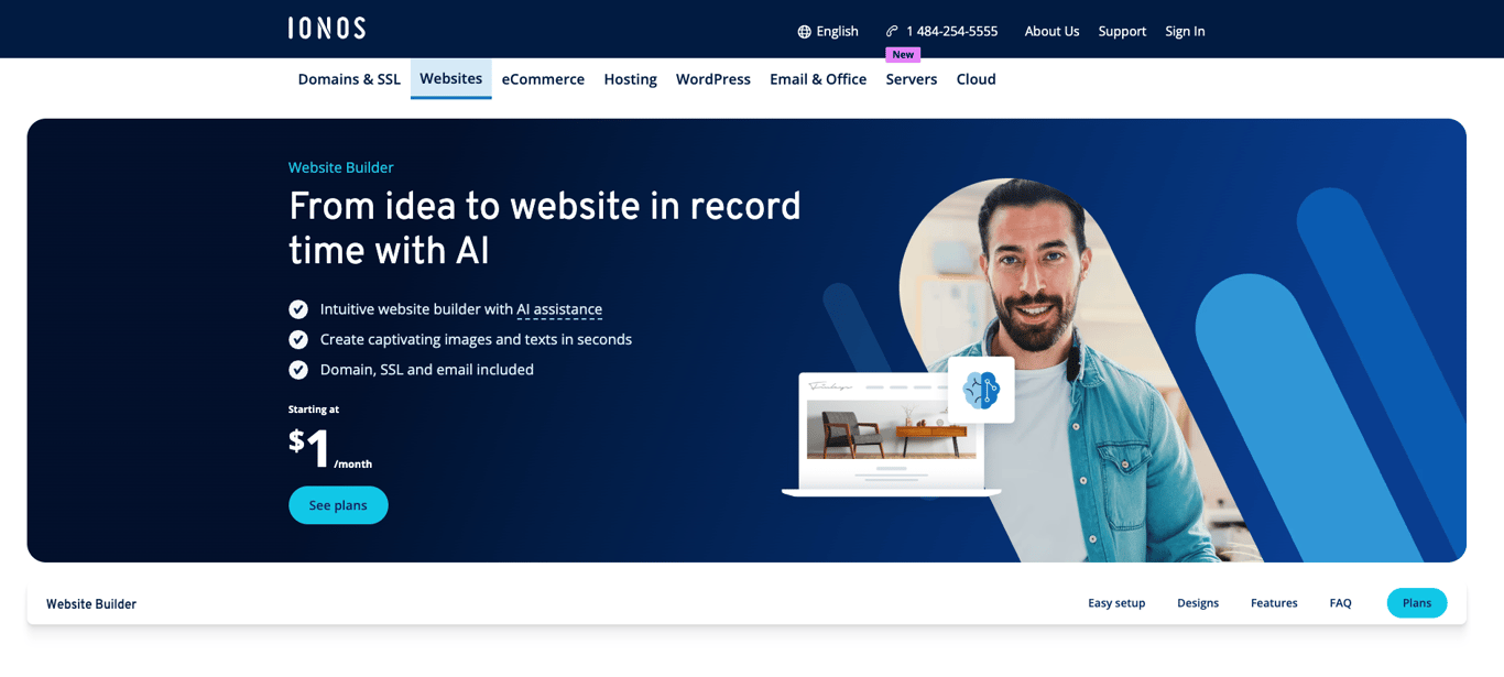 IONOS website screenshot