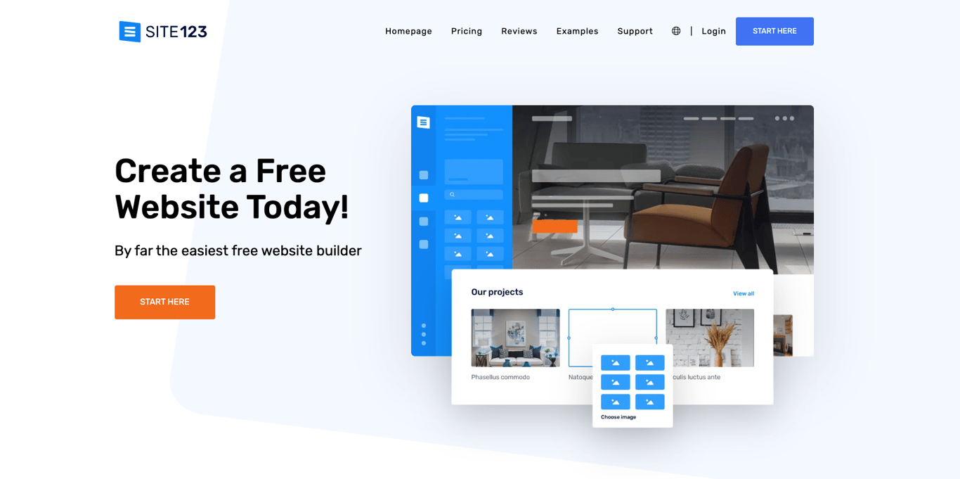 SITE123 website screenshot