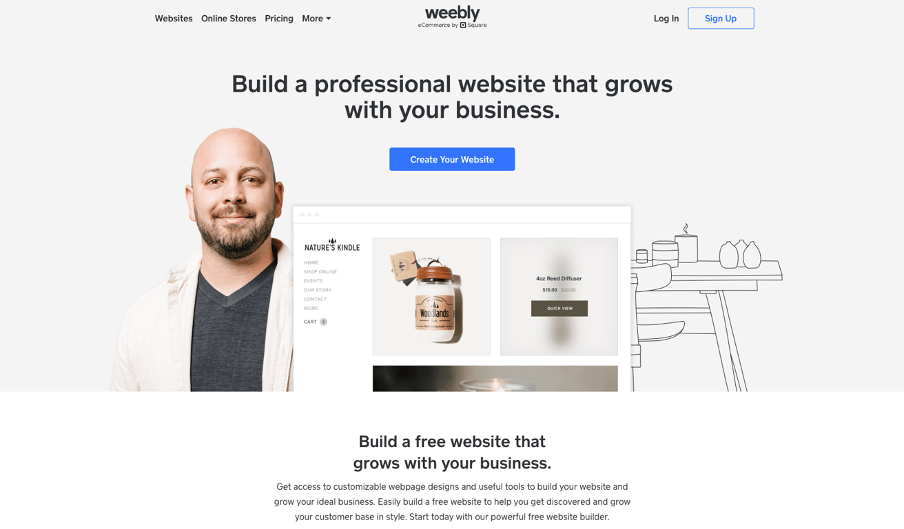 Weebly website screenshot