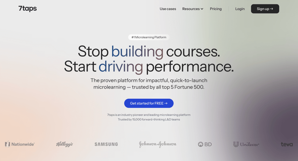 7taps landing page
