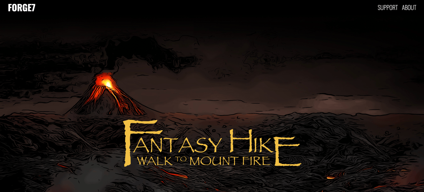 Fantasy Hike landing page