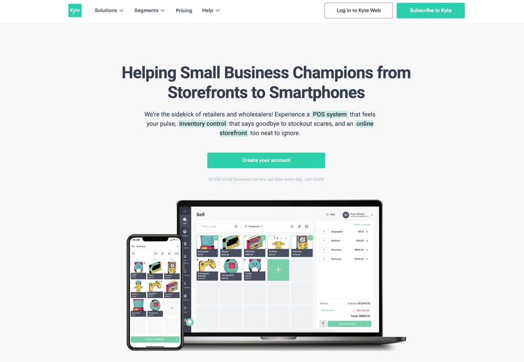 Kyte landing page