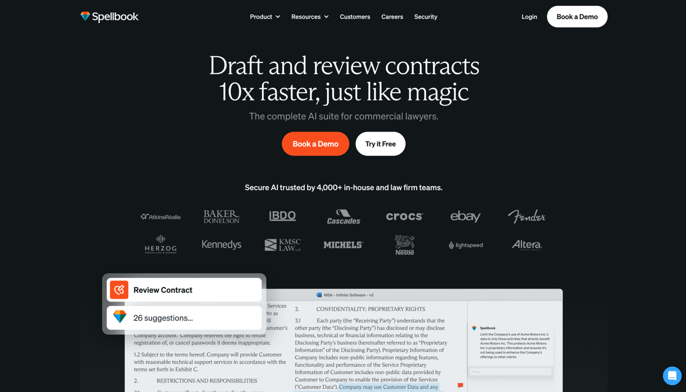 Spellbook landing page