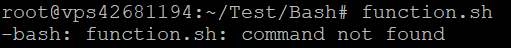 Command not recovered correction output owed to nan non-existent bash command
