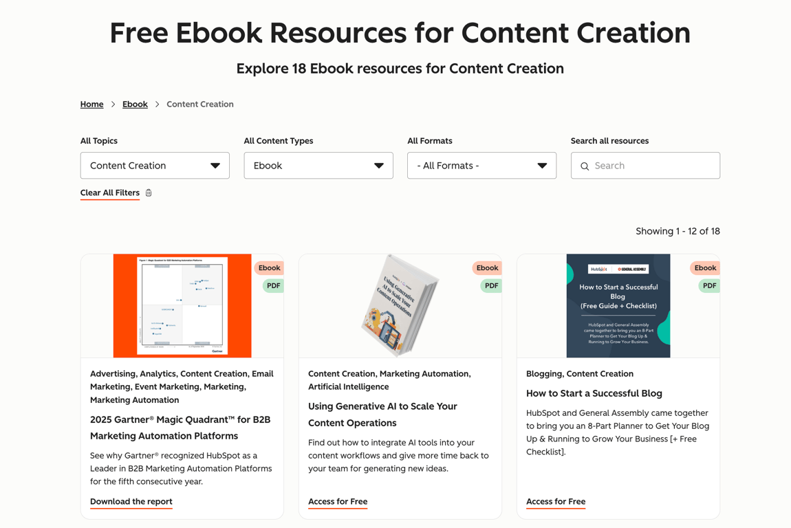 Free ebook resource example