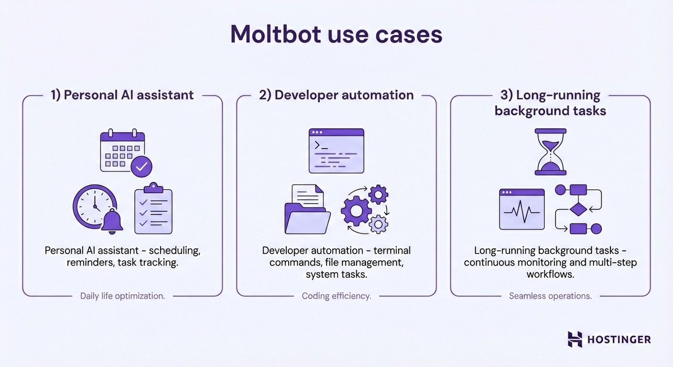 Moltbot use cases illustration