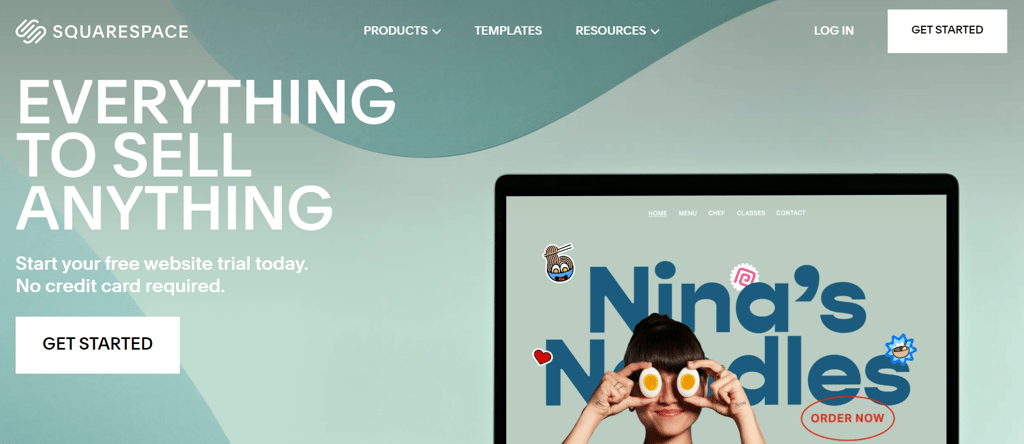Squarespace landing page