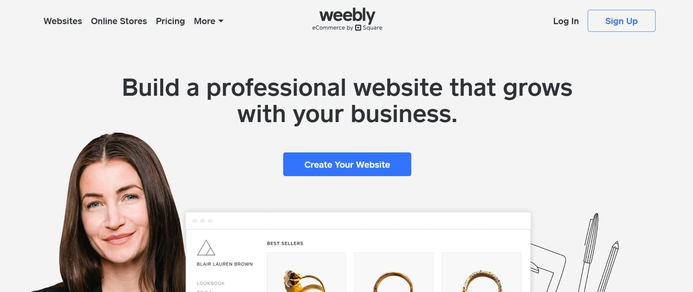 Weebly landing page