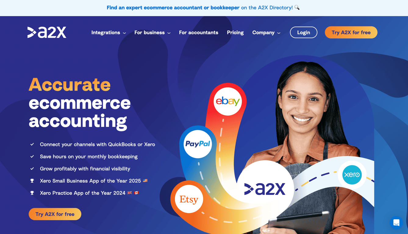 A2X landing page