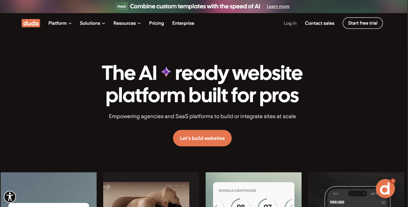 Duda home page