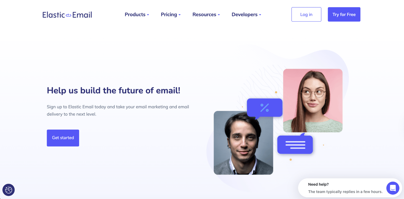 Elastic Email home page