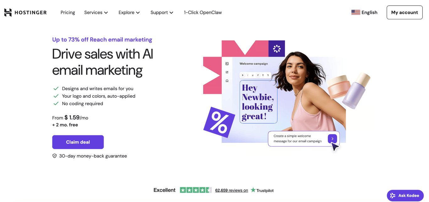 Hosting Reach - email marketing tool