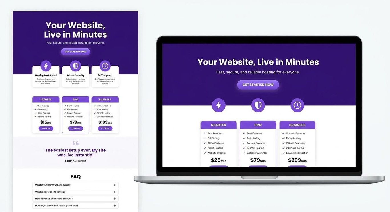 An example of copywriting landing page