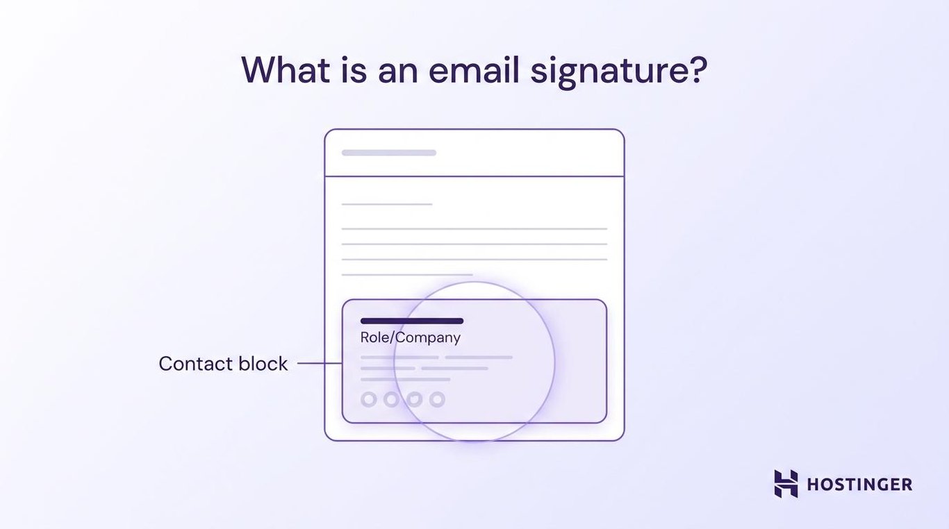 What is an email signature illustration