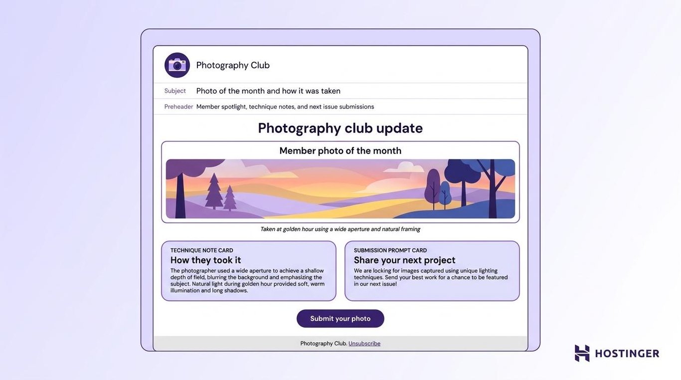 Hobby or interest group newsletter