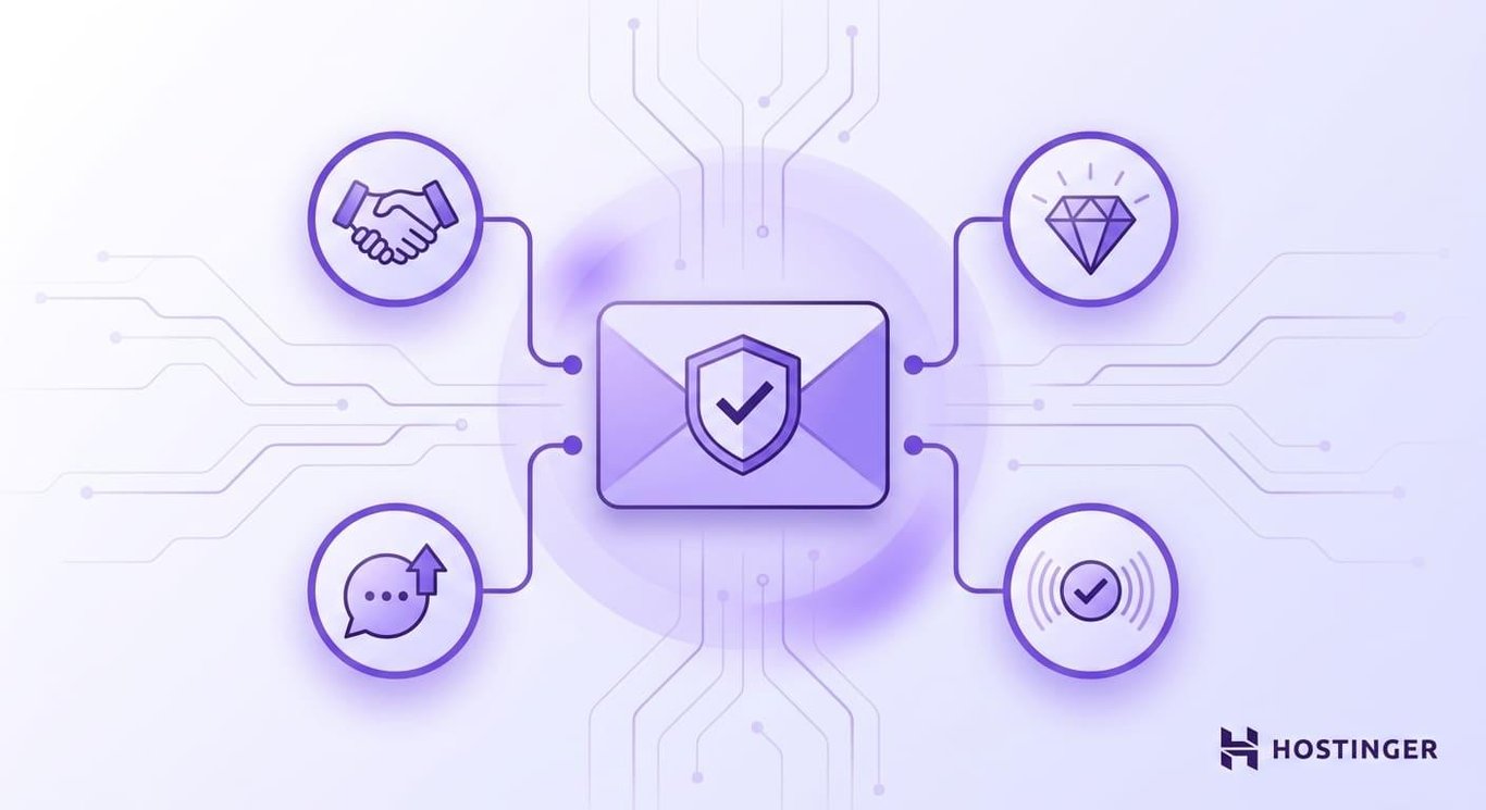 Benefits of using a professional email address: trust, brand identity, clear communication, and better deliverability.